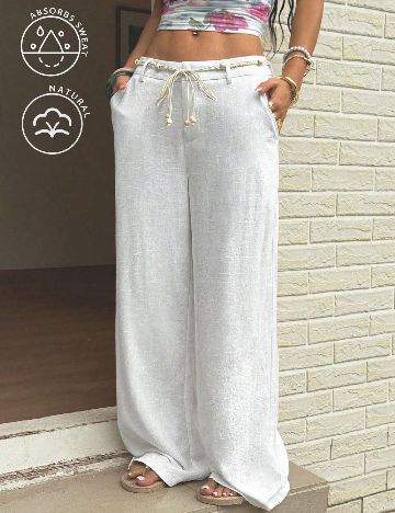 Pantaloni SHEIN, alb