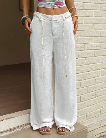 Pantaloni SHEIN, alb