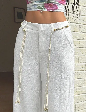 Pantaloni SHEIN, alb