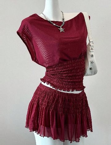 Compleu SHEIN, visiniu