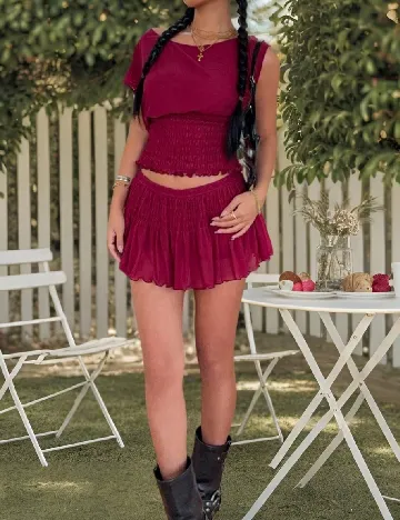 Compleu SHEIN, visiniu