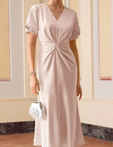 Rochie lunga MOTF, roz pal