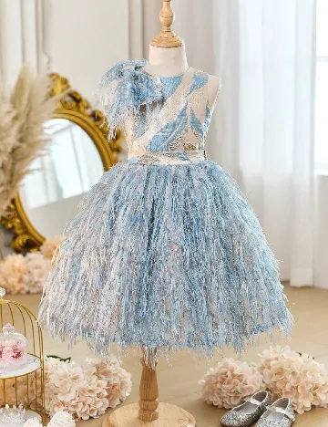 Compleu Shein Kids, crem/albastru