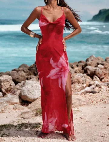 Rochie de plaja SHEIN, rosu