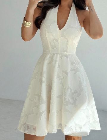 Rochie scurta SHEIN, ecru