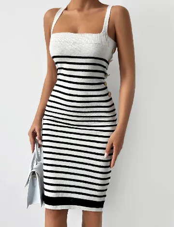 Rochie scurta SHEIN, alb/negru