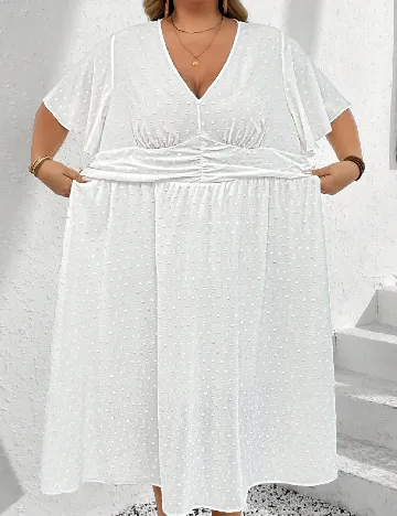 Rochie medie SHEIN CURVE, alb