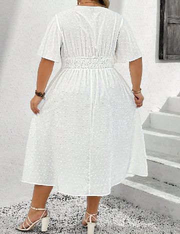 Rochie medie SHEIN CURVE, alb