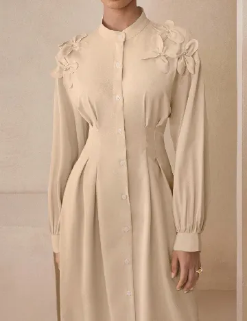 Rochie lunga SHEIN, crem