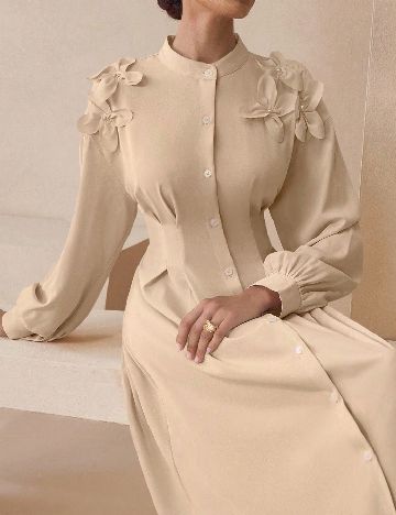 Rochie lunga SHEIN, crem