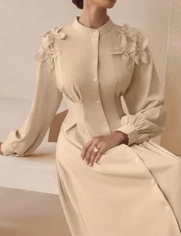 Rochie lunga SHEIN, crem