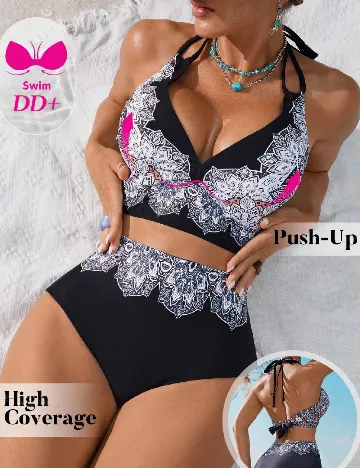 Costum de baie SHEIN, negru