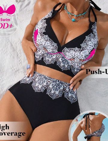 Costum de baie SHEIN, negru