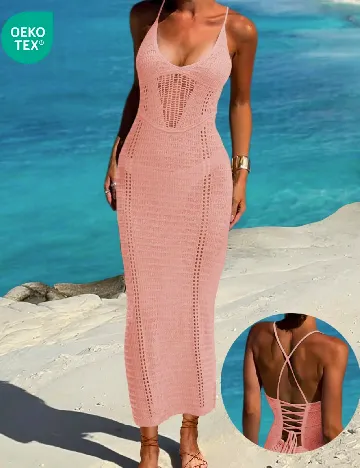 Rochie de plaja SHEIN, roz