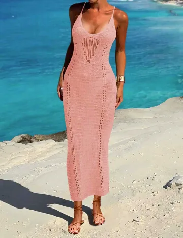 Rochie de plaja SHEIN, roz