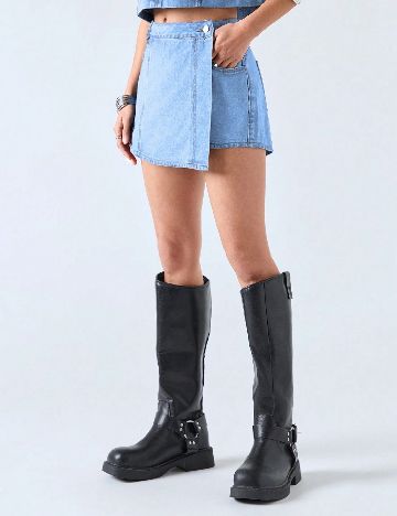 Fusta pantalon SHEIN, albastru