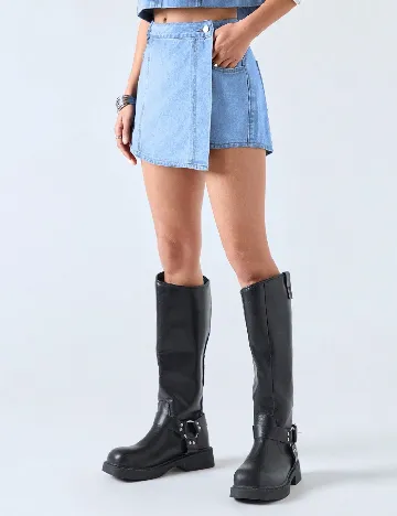 Fusta pantalon SHEIN, albastru