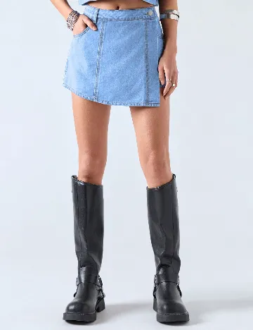 Fusta pantalon SHEIN, albastru