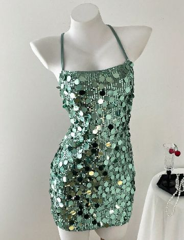 Rochie scurta SHEIN, verde