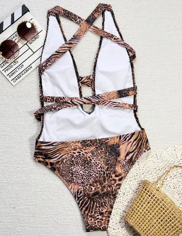 Costum de baie SHEIN, animal print