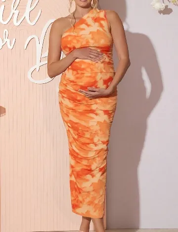 Rochie lunga SHEIN Maternity, portocaliu