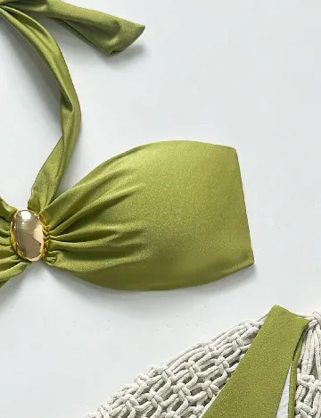 Costum de baie SHEIN, verde