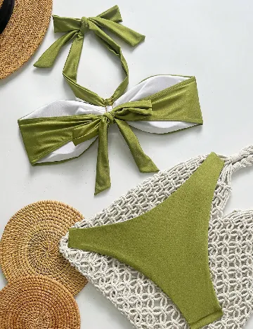 Costum de baie SHEIN, verde