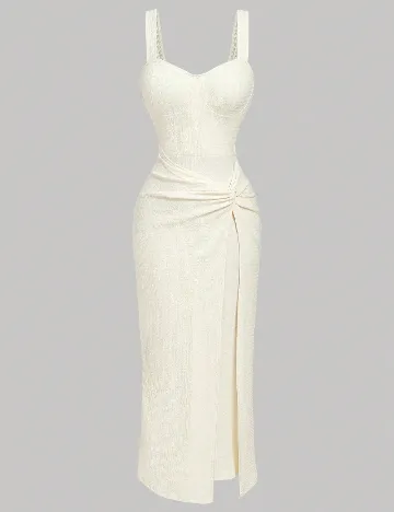 Rochie lunga SHEIN, crem