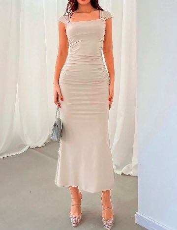 Rochie lunga SHEIN, crem