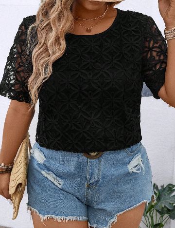 Bluza SHEIN CURVE, negru