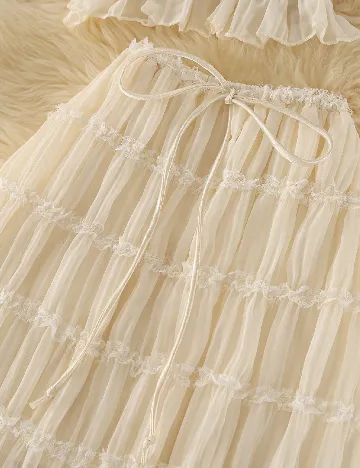 Compleu De Plaja SHEIN, ecru