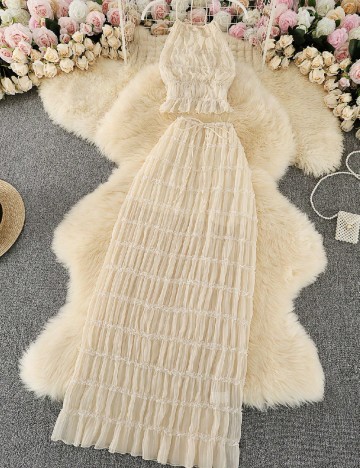 Compleu De Plaja SHEIN, ecru