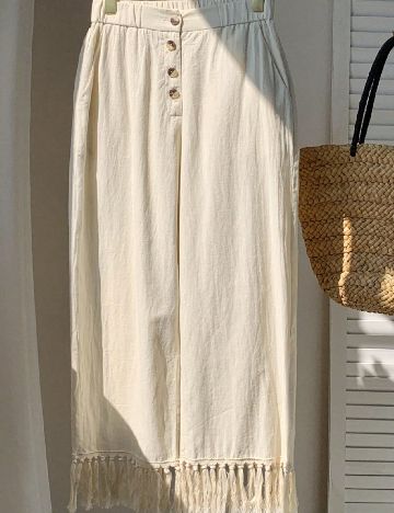 Pantaloni SHEIN CURVE, crem