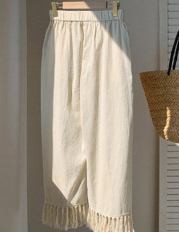 Pantaloni SHEIN CURVE, crem