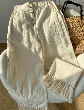 Pantaloni SHEIN CURVE, crem