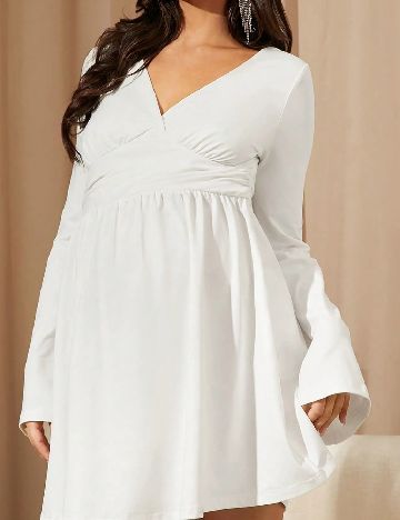 Rochie scurta SHEIN Maternity, alb
