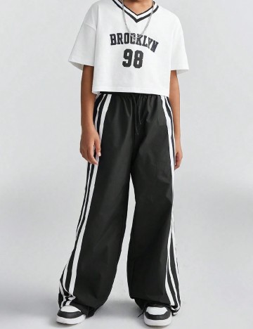 Pantaloni Shein Kids, negru