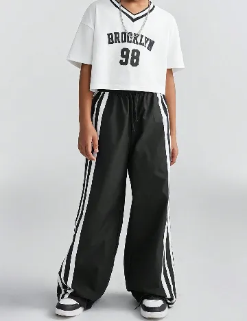 Pantaloni Shein Kids, negru