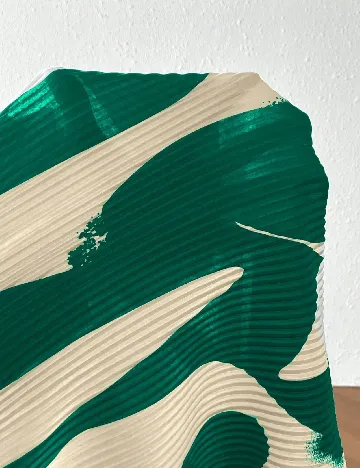 Rochie medie SHEIN Maternity, crem/verde