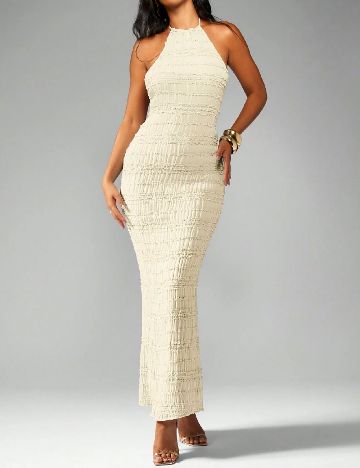 Rochie lunga Missguided, crem