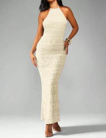 Rochie lunga Missguided, crem