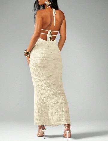 Rochie lunga Missguided, crem