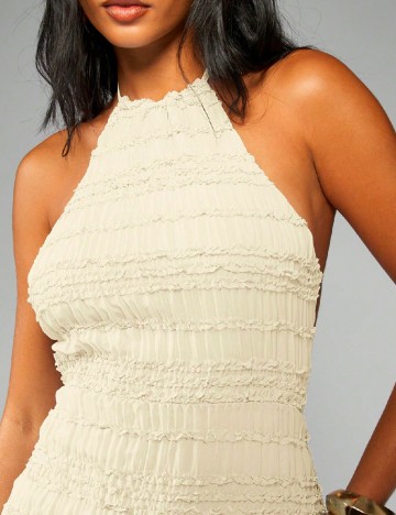 Rochie lunga Missguided, crem