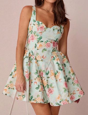 Rochie scurta SHEIN, floral print