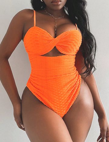Costum de baie SHEIN CURVE, portocaliu
