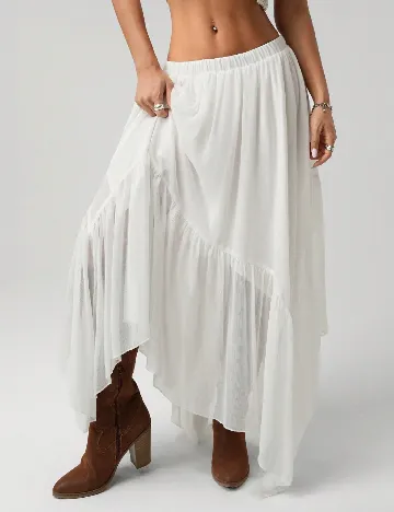 Fusta SHEIN, alb