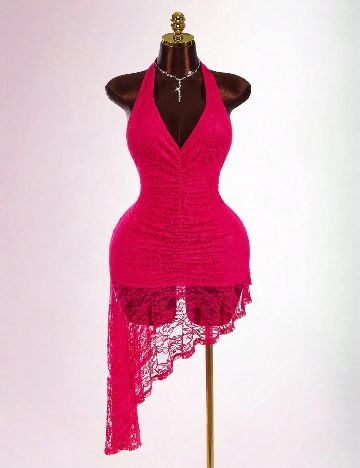 Rochie scurta SHEIN CURVE, roz