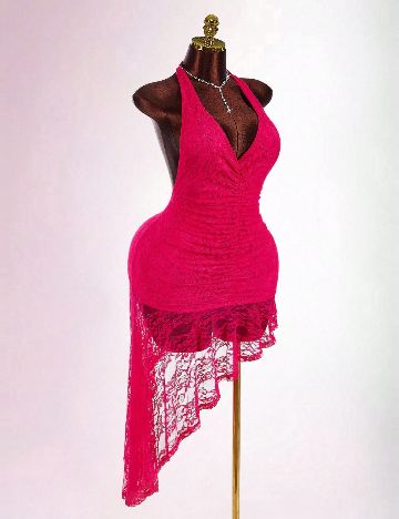 Rochie scurta SHEIN CURVE, roz