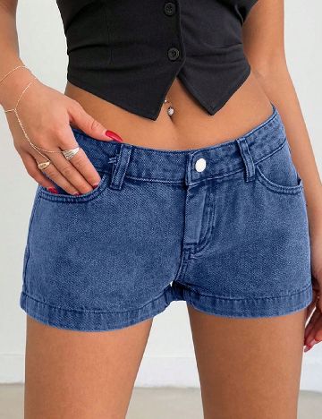 Pantaloni scurti SHEIN, albastru