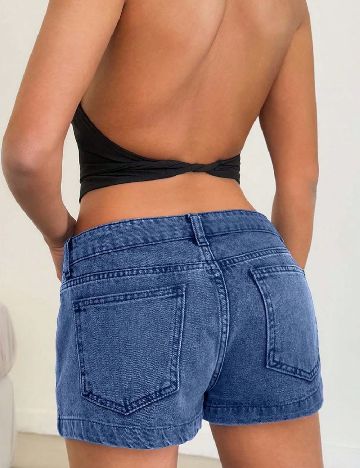 Pantaloni scurti SHEIN, albastru